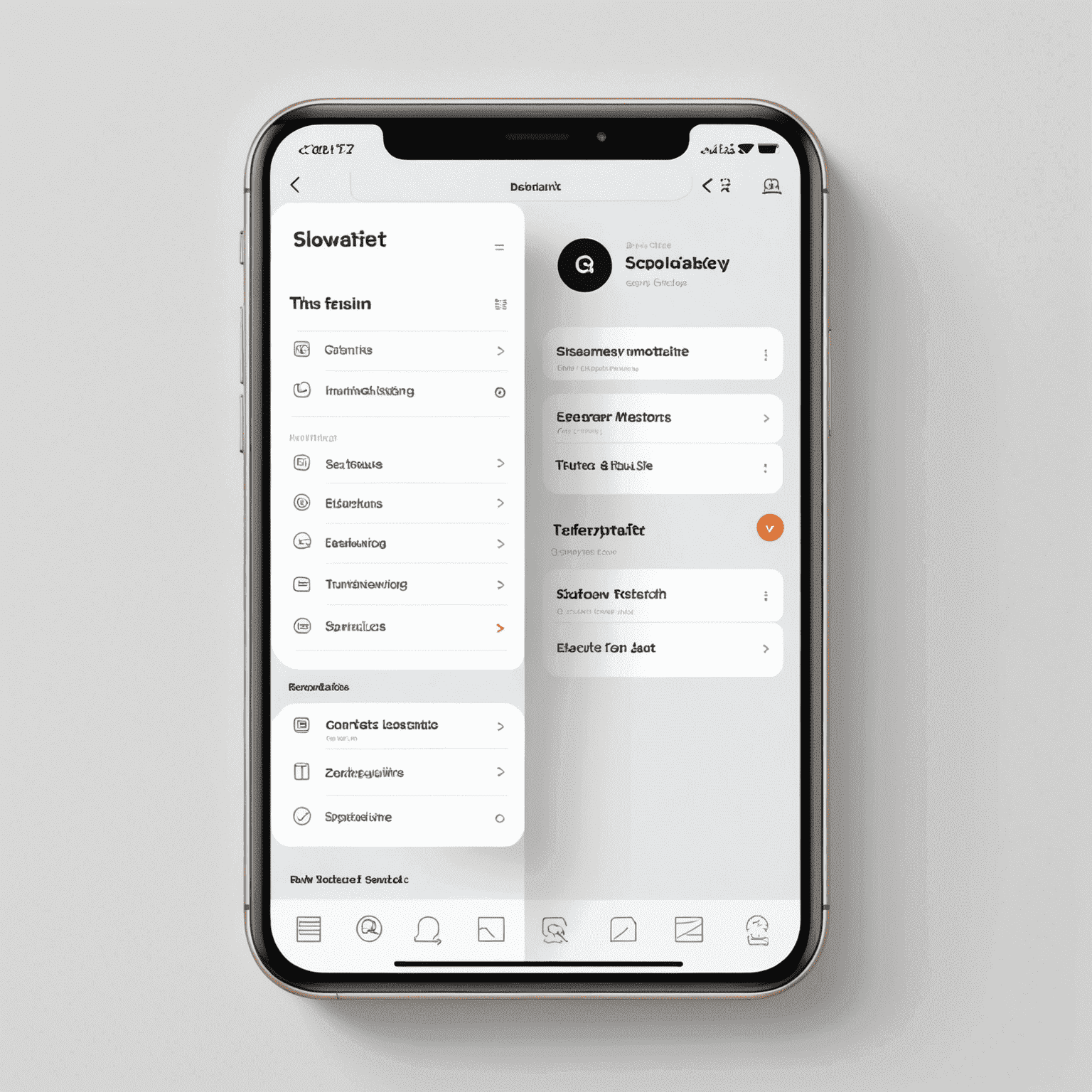 A minimalist interface design showcasing Slowmatic's trust-building elements: clear typography, ample white space, and intuitive navigation