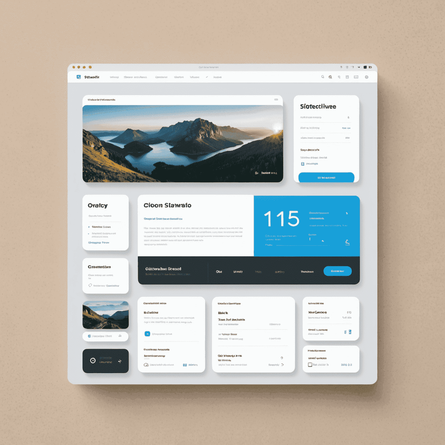 A clean and simple user interface design with smooth curves and minimal elements, showcasing an easy-to-use layout that reduces cognitive load